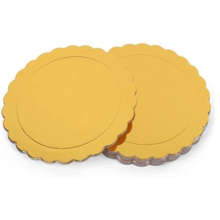 Cake Board 14" Round Gold 3mm Double Standard - 50/Pack
