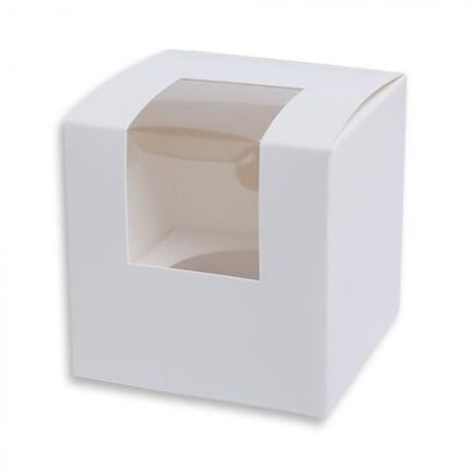 Cup Cake Box 1 Hole Window Face 50/PACK