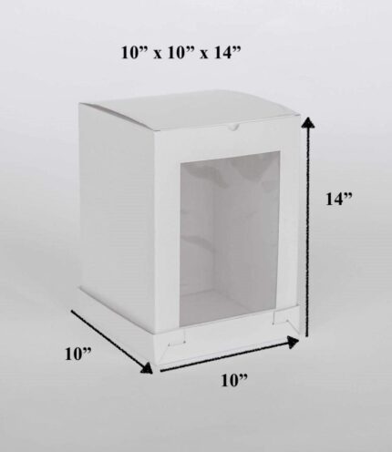 Tall Corrugated Cake Box 10x10x14 Inches