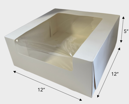 Window Cake Box 12x12x6 Inches 10/Pack