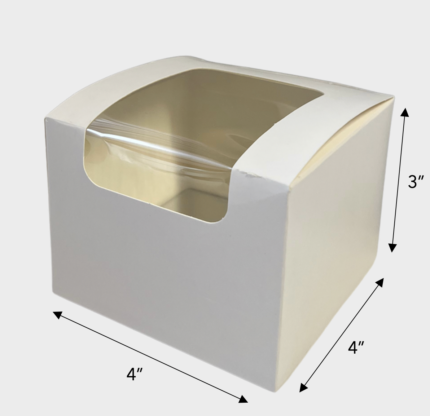 Window Cake Box 4x4x3 Inches 10/Pack