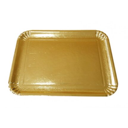 Gold Rectangle Paper Plate