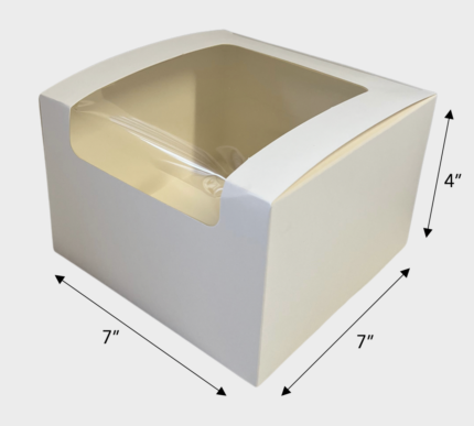 Window Cake Box 7x7x4 Inches 10/Pack