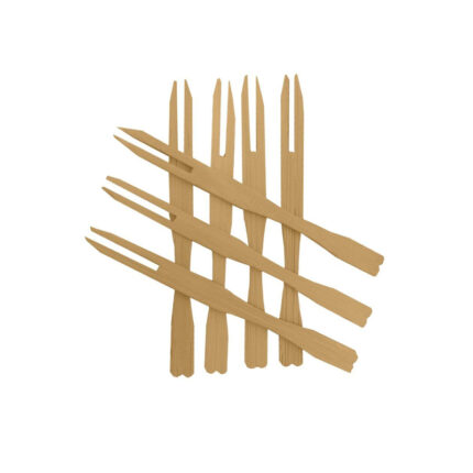 BAMBOO COCKTAIL FORKS 100 Pieces