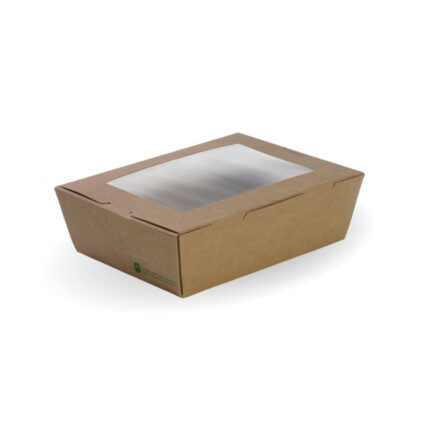 PLA Coated Lunch Box Medium Window 200Pc/Ctn