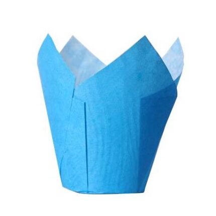 Large Cafe Style Blue Muffin Cases - 300 P/Pack