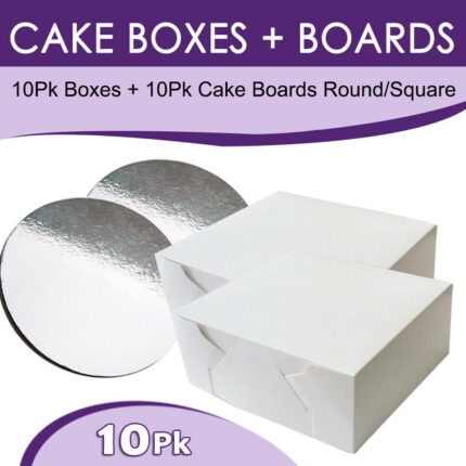 16 x 16 x 6 Cake Box + Round Cake Board
