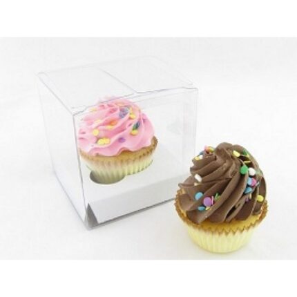 Clear Cupcake Bomboniere Boxes with Inserts