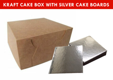 12 x 12 x 4 Kraft Cake Box + Square Cake Board