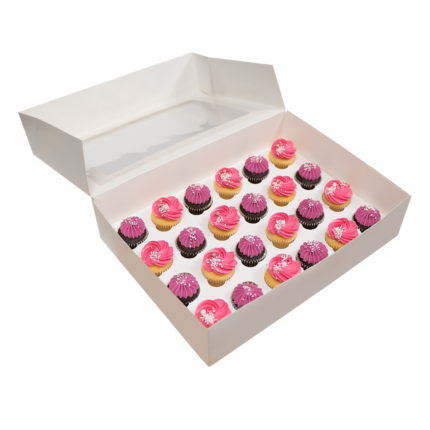 Bulk Pack! 24-Hole Mini Cupcake Boxes for Parties & Events (10 Pack)