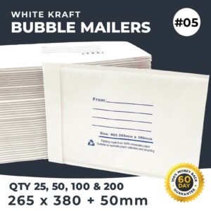 Bubble Mailer #5 (265 x 380 + 50mm) 200 Pieces