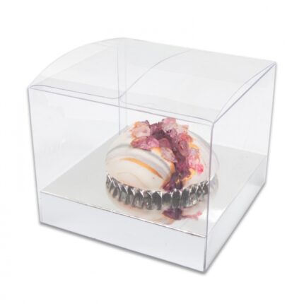 Clear Cupcake Boxes with silver Inserts