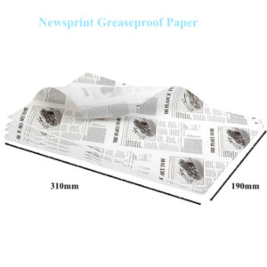 News Print Black/White Greaseproof Paper 400x330mm