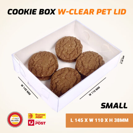 Cookie Boxes Small Clear PET Lid 30/Pack