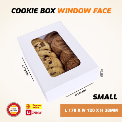Cookie Box Small Window Face Lid 30/Pack