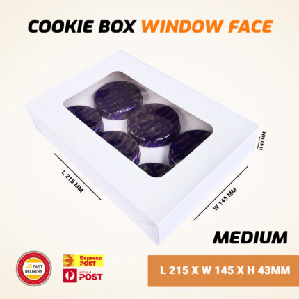 Cookie Box Medium Window Face Lid 30/Pack